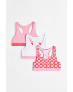 3-pack Tops Light Pink/checked