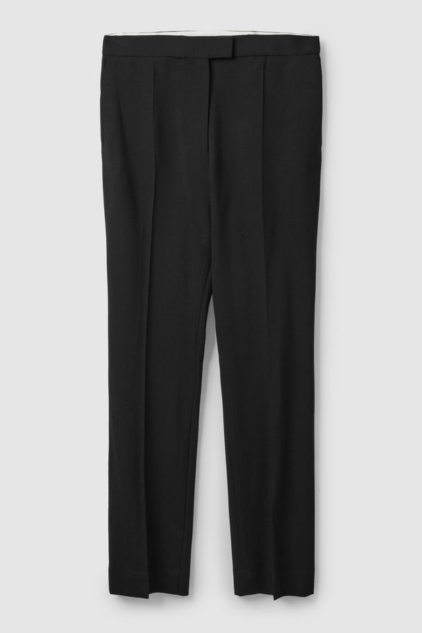 COS Slim-fit Wool Trousers Black