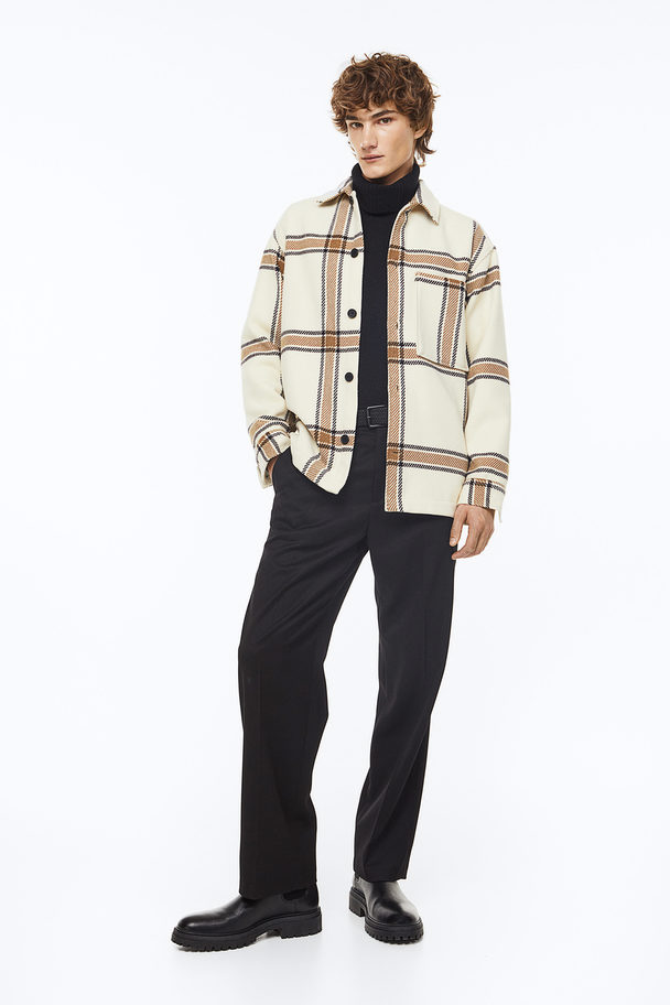 Overshirt Relaxed Fit Lys Beige/ternet Light beige/checked – Til 149 | Afound