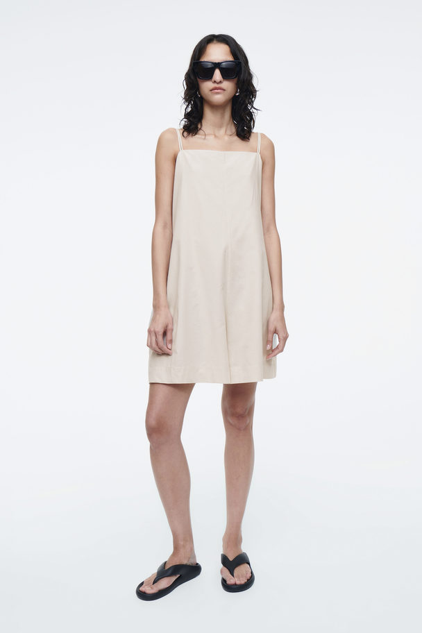 COS Square-neck Playsuit Light Beige