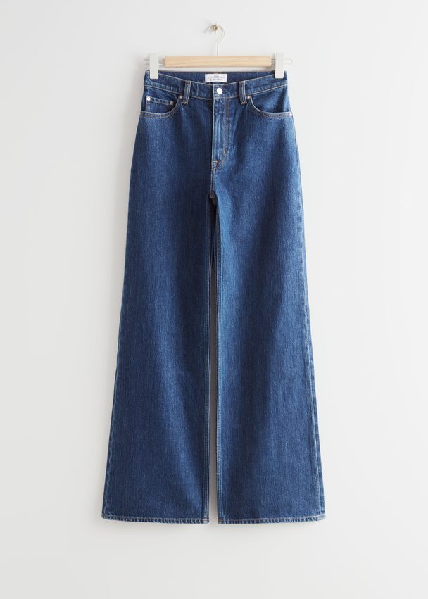 & Other Stories Wide Cut Jeans Deep Blue
