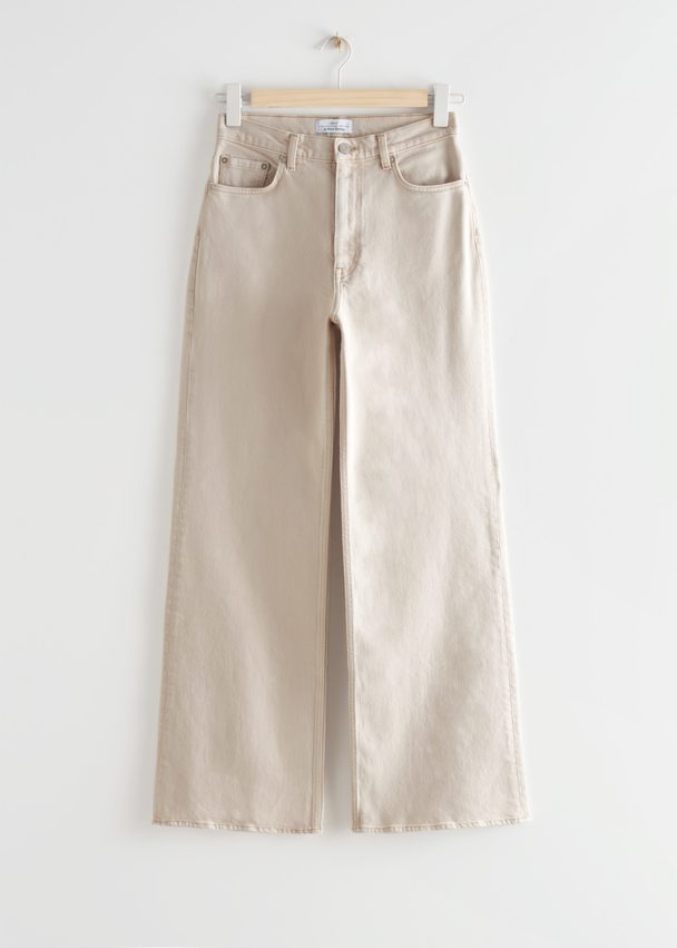 & Other Stories Treasure Cut Jeans Sand