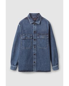 Relaxed-fit Denim Overshirt Mid Wash Blue