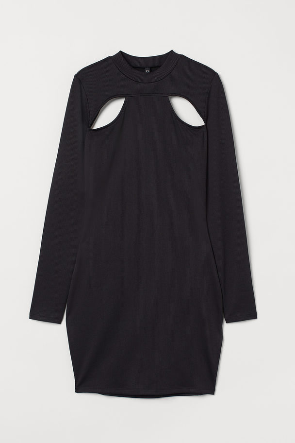 H&M Bodycon-Kleid aus Jersey Schwarz