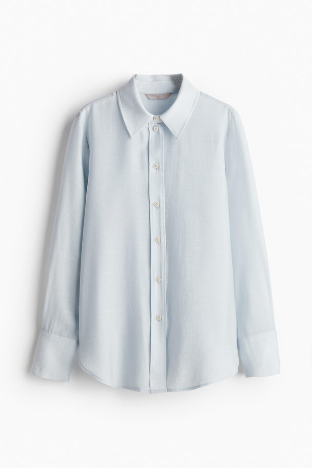 H&M Bluse Blassblau