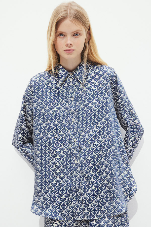 H&M Overhemdblouse Blauw/dessin