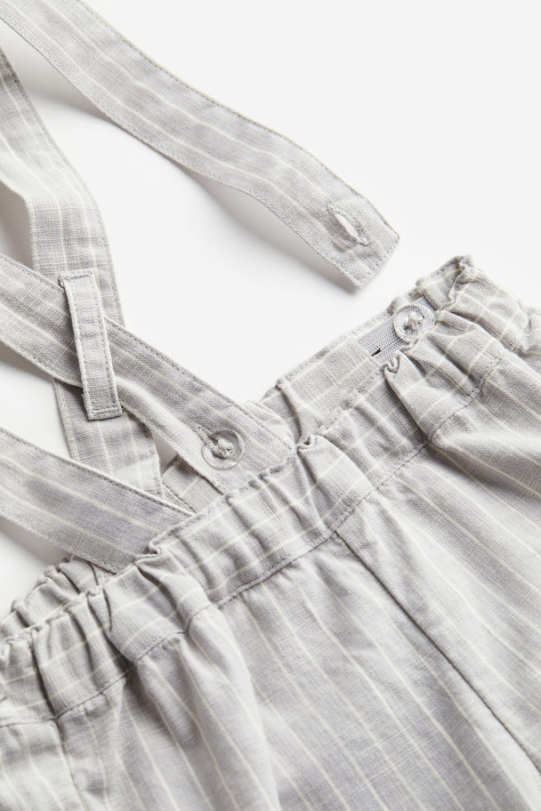 H&M 2-piece Cotton Set Light Grey/striped