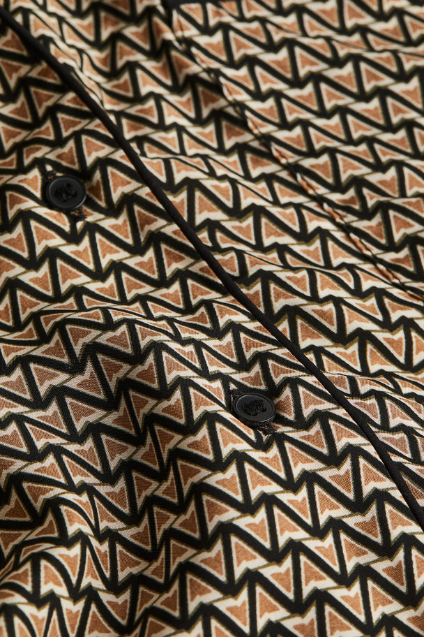H&M Mønstret Skjorte Beige/mønstret