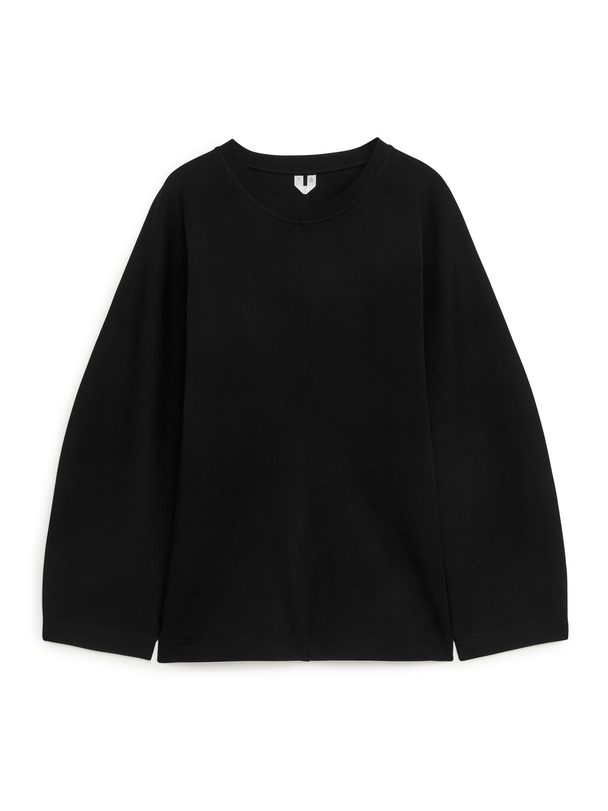 Arket Super Soft Interlock Sweatshirt Black