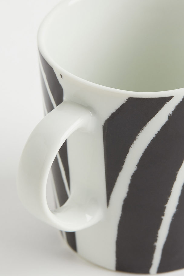 H&M HOME Patterned Porcelain Mug Black/patterned