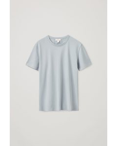 Regular-fit Brushed Cotton T-shirt Light Blue