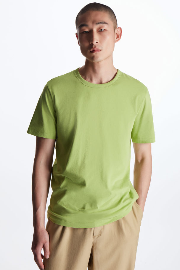COS Regular-fit Brushed Cotton T-shirt Light Green