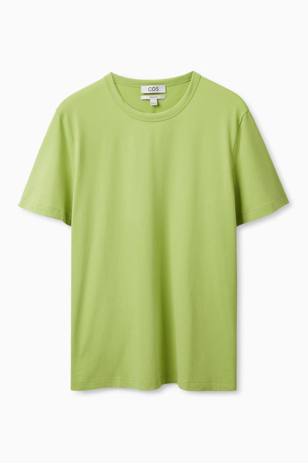 COS Regular-fit Brushed Cotton T-shirt Light Green