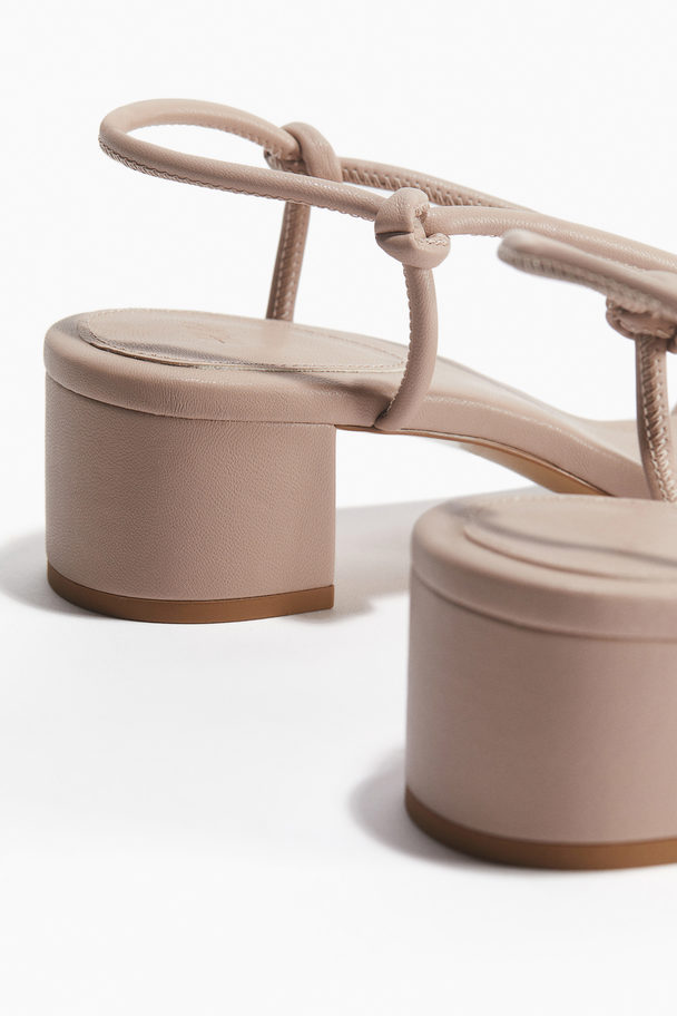 H&M Sandaletten mit Absatz Puderrosa