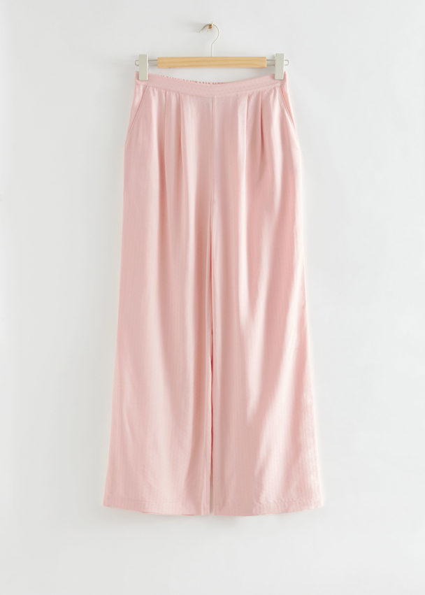 & Other Stories Soft Pyjama Trousers Light Pink