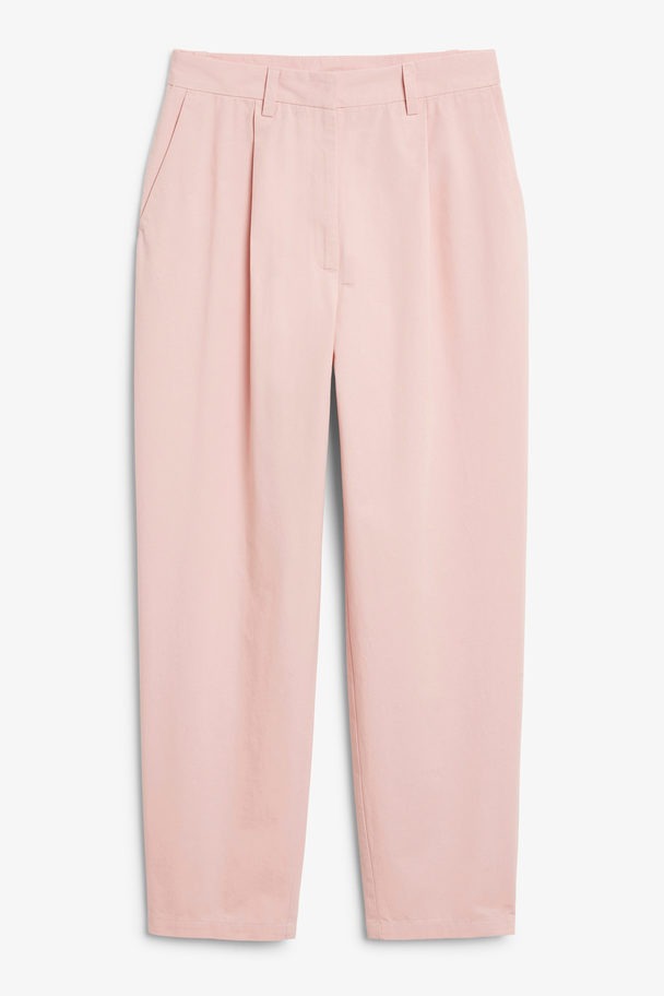 Monki Chino Trousers Relaxed Light Pink Light Pink