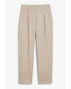 Chino Trousers Relaxed Beige Beige