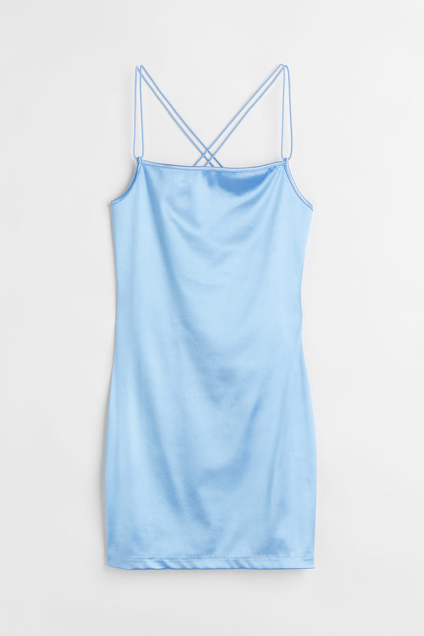 H&M Fitted Dress Light Blue