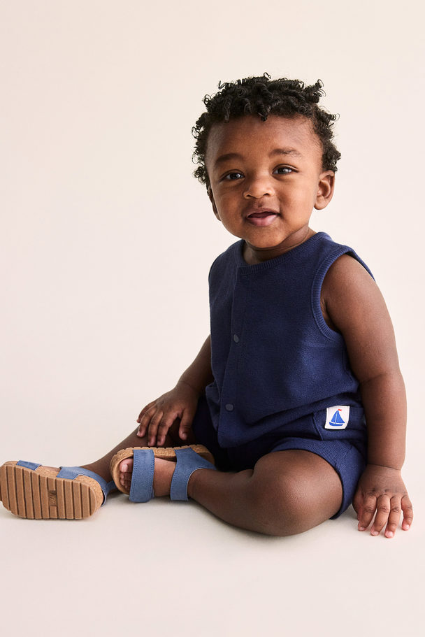 H&M Sleeveless Romper Suit Navy Blue