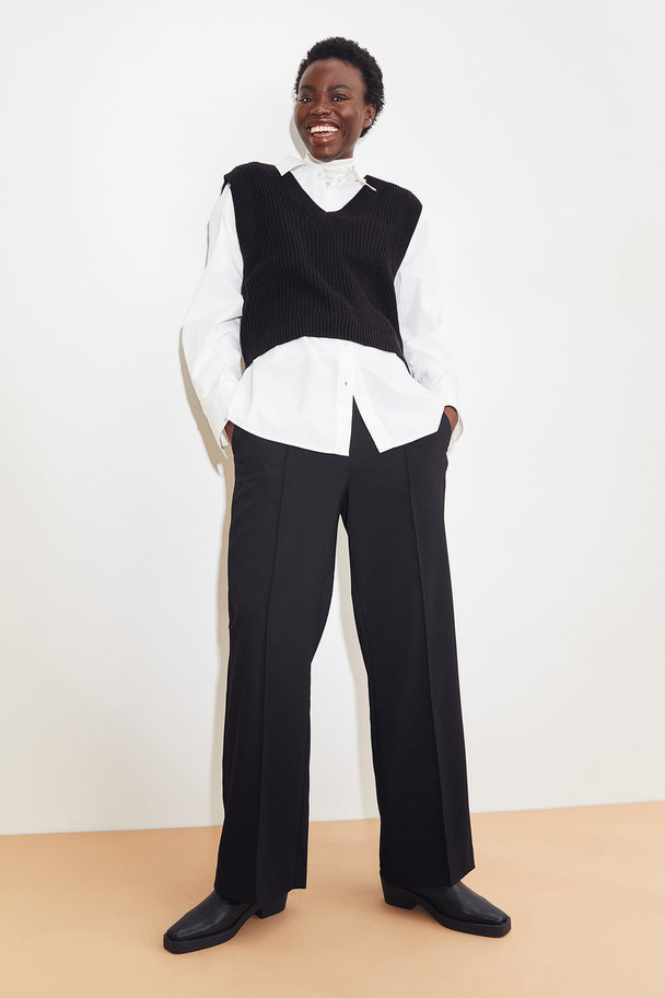 H&M Tailored Pull-on Trousers Black