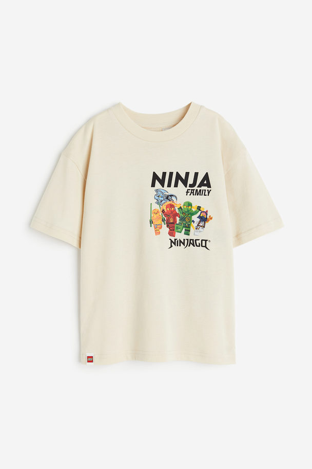 H&M T-shirt Met Print Lichtbeige/lego Ninjago
