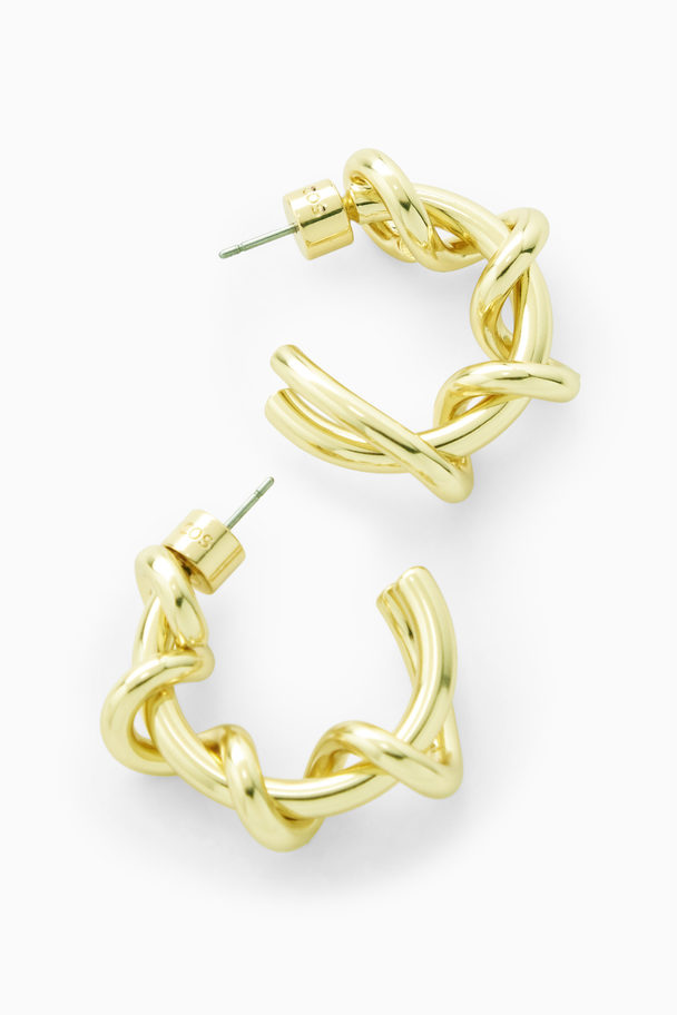 COS Spiral Hoop Earrings Gold