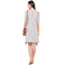 Mid-lenght Faded Dress With Round Collar And Opened Shoulders