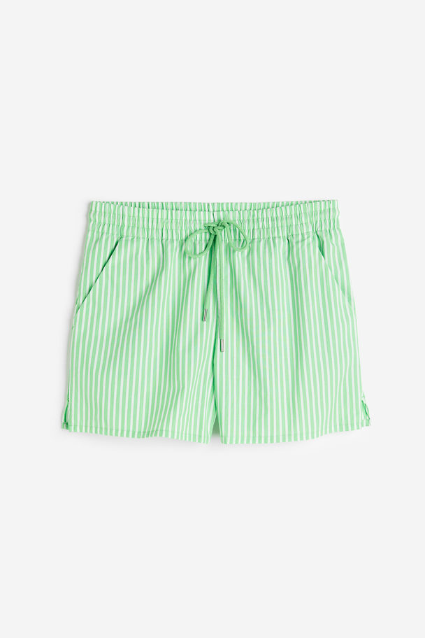 H&M Pull-on-Shorts Grün/Weiß gestreift