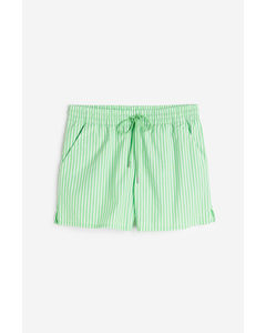 Pull-on-Shorts Grün/Weiß gestreift