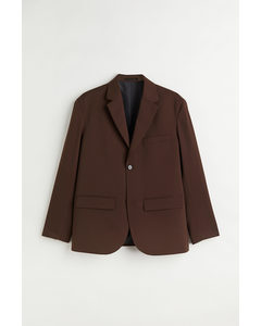 Relaxed Fit Unconstructed Jacket Dark Brown