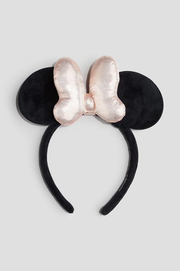 H&M Bow-detail Alice Band Black/minnie Mouse