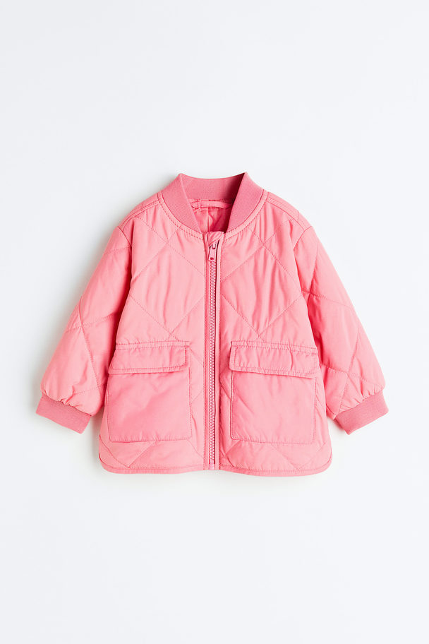 H&M Quilted Jacket Pink