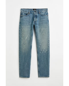Ray Straight Jeans Abstract Blue