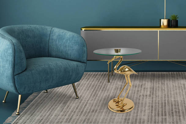 360Living SideTable Animality 125 gold