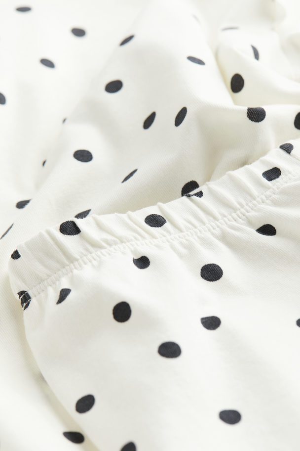 H&M Printed Pyjamas White/spotted