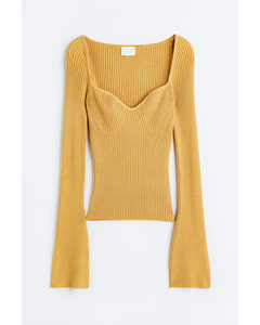 Rib-knit Jumper Yellow