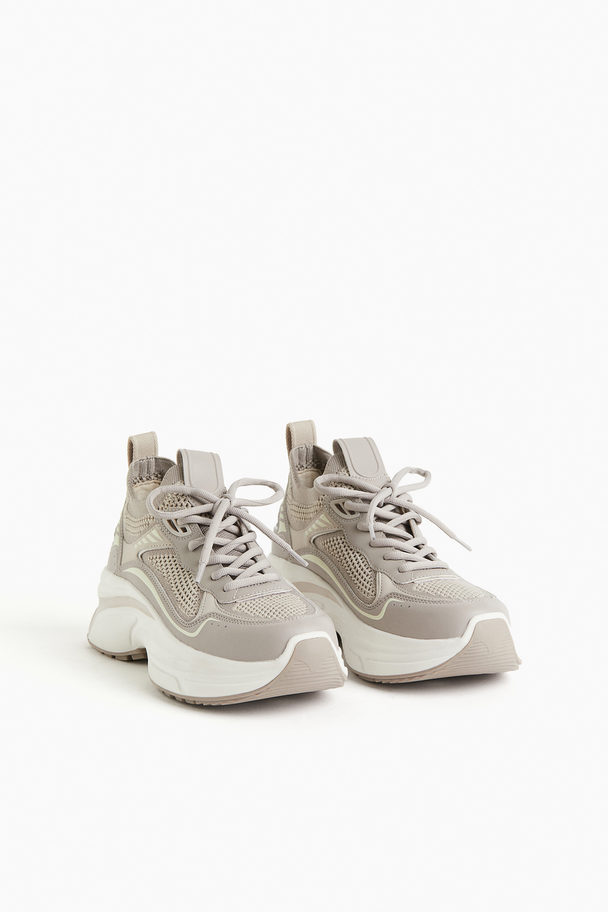 H&M Fully-fashioned Trainers Light Greige