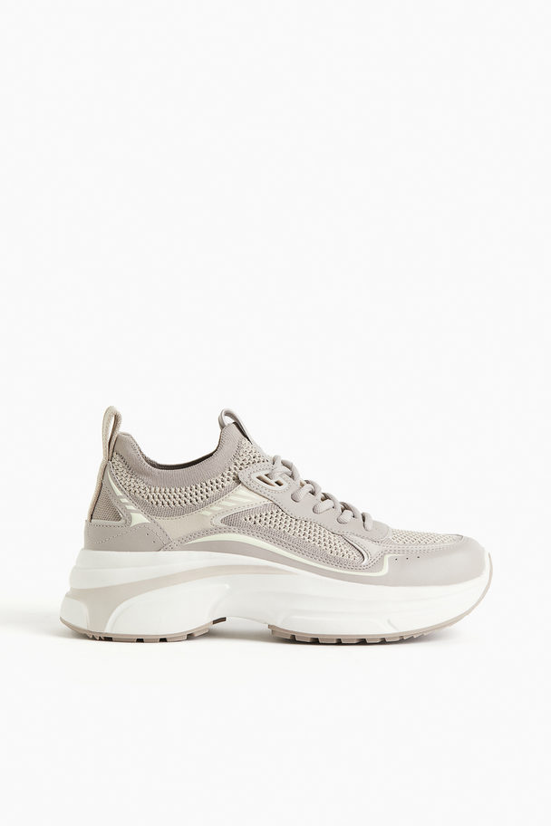 H&M Fully-fashioned Trainers Light Greige