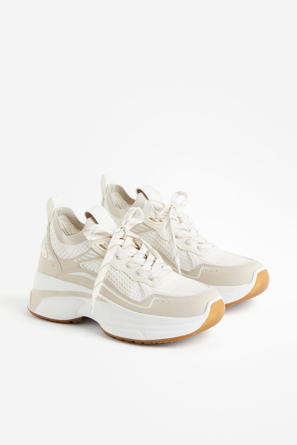 H&M Fully-fashioned Trainers White/beige
