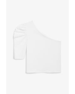 One-shoulder top White