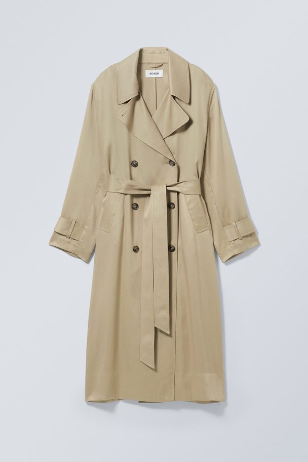 Weekday Evelyn Trenchcoat I Lyocell Beige