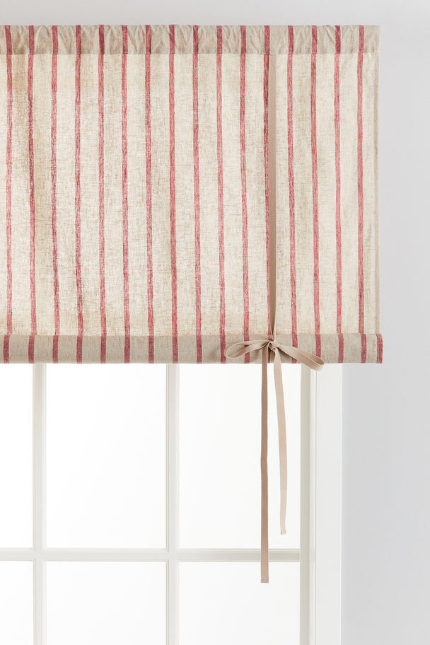H&M HOME Rollvorhang aus Leinenmischung Naturweiß/Rot