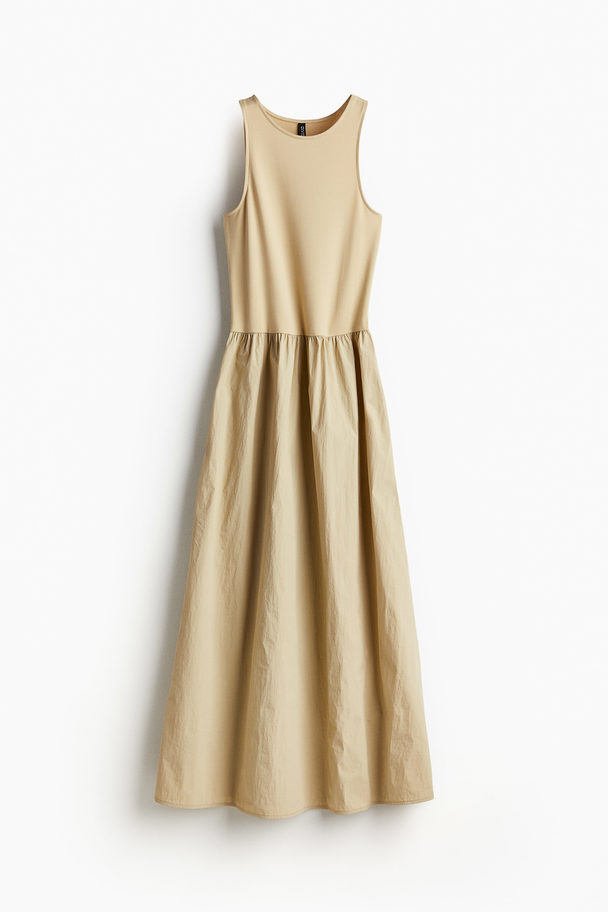 H&M Ausgestelltes Kleid Beige