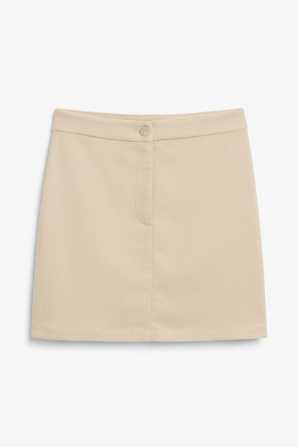 Monki Beige Tight Short Skirt Beige Medium Dusty
