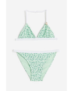 Bikini Ljusgrön/blommig