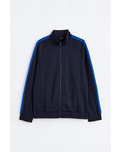 Relaxed Fit Track Jacket Dark Blue