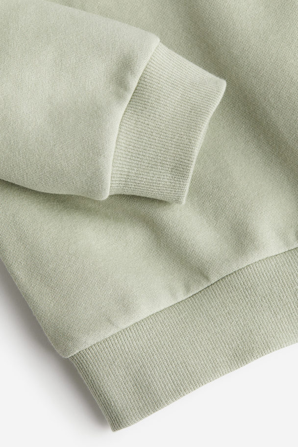 H&M Sweatshirt Med Trykk Lys Tåkegrønn/nasa