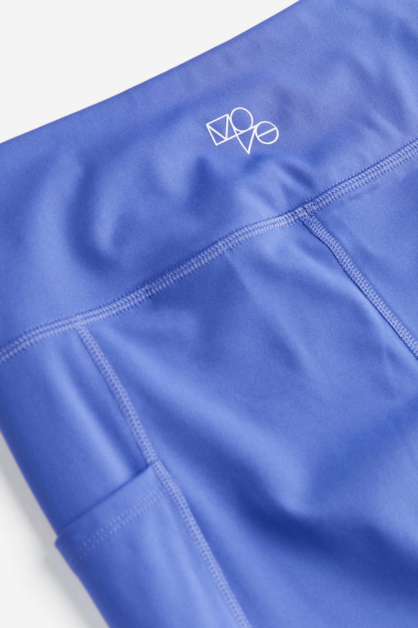 H&M Drymove™ Pocket-detail Sports Tights Lavender Blue