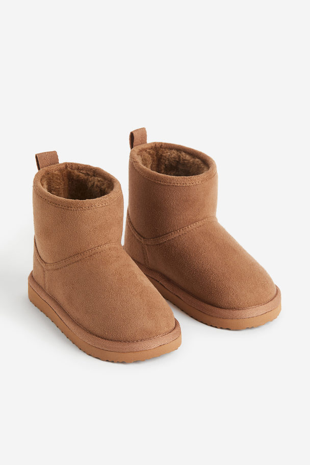 H&M Warm-lined Boots Dark Beige