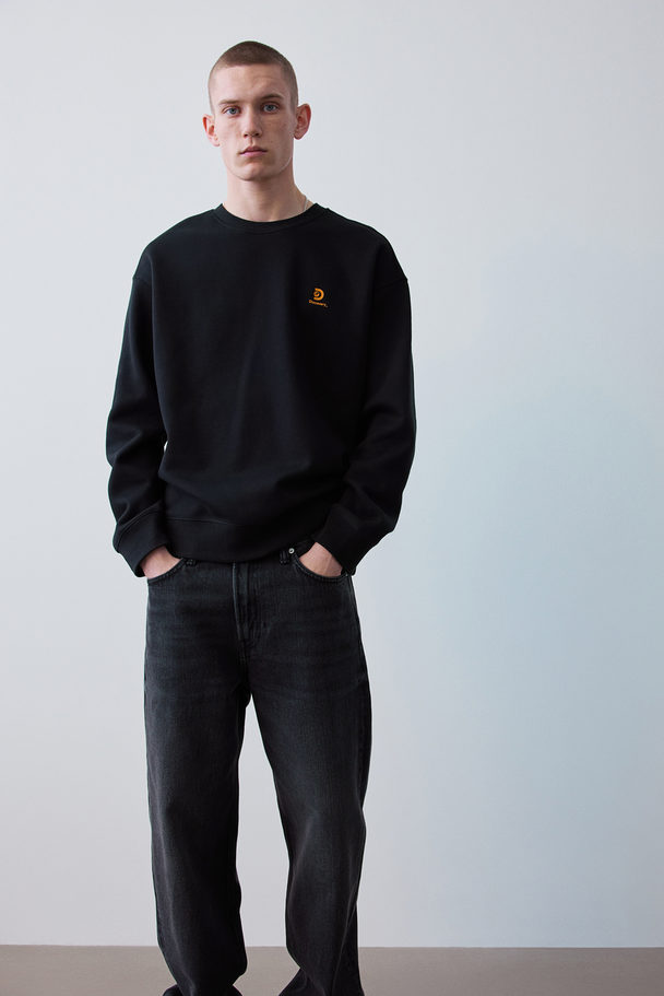 H&M Sweatshirt Loose Fit Sort/discovery Channel